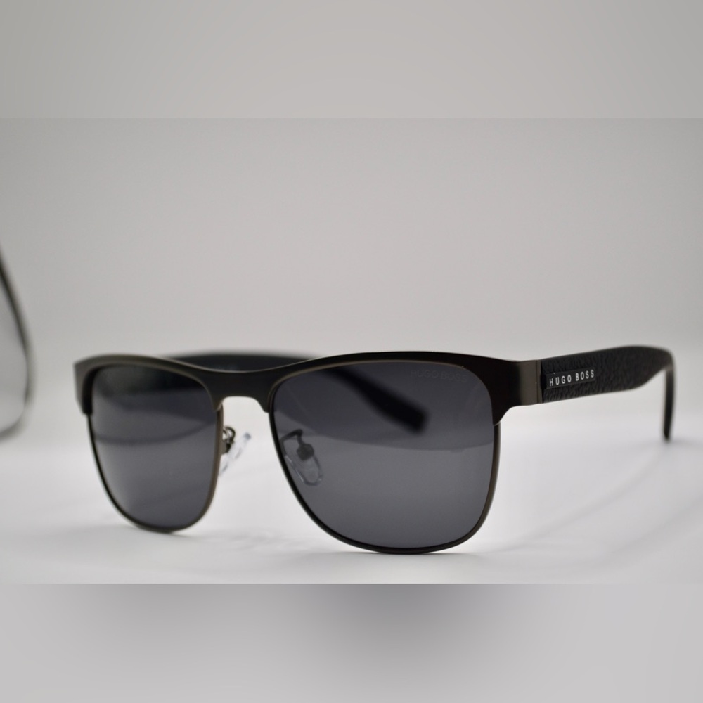 Men’s Hugo Boss Sunglasses | Gunmetal & Black | Dark Gray Lens | Like New - Picture 11 of 11